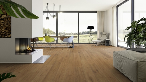 Podłoga drewniana ter Hürne Classic Collection Yosemite Deska wizualizacja salonu