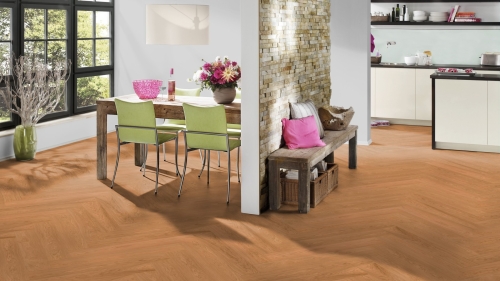 Podłoga drewniana ter Hürne Herringbone Collection Dąb Gascogne Jodła wizualizacja