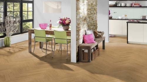 Podłoga drewniana ter Hürne Herringbone Collection Dąb Gran Sasso Jodła wizualizacja