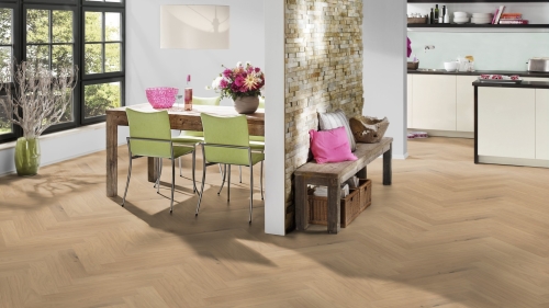 Podłoga drewniana ter Hürne Herringbone Collection Dąb Luberon Jodła wizualizacja