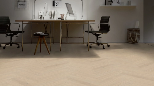 Podłoga drewniana ter Hürne Herringbone Collection Dąb Morvan Jodła wizualizacja biura