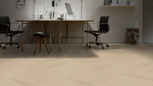 Podłoga drewniana ter Hürne Herringbone Collection Dąb Acadia  Jodła wizualizacja biura