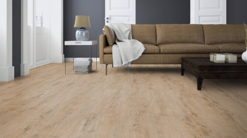 Podłoga winylowa ter Hürne Pro Dąb Gent Deska wizualizacja salonu