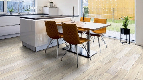 Panele laminowane ter Hurne Dąb ce Factory Deska wizualizacja salonu