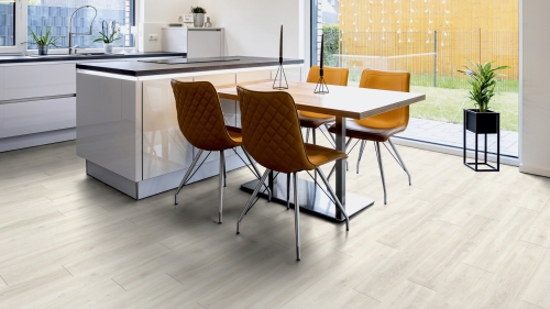 Panele laminowane ter Hurne Dąb Sushi Bar Deska wizualizacja salonu