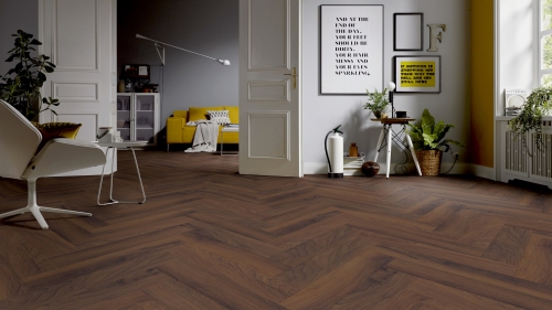 Panele laminowane ter Hurne  Herringbone Edition Dąb Estate Jodła wizualizacja