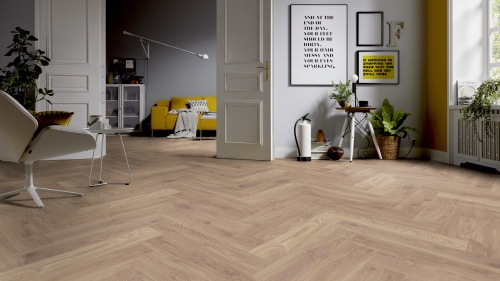 Panele laminowane ter Hurne  Herringbone Edition Dąb Maisonette Jodła wizualizacja