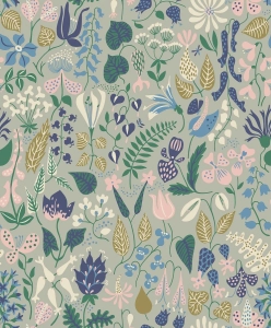 Tapeta dekoracyjna Borastapeter Scandinavian Designers Stig Lindberg Herbarium 1370