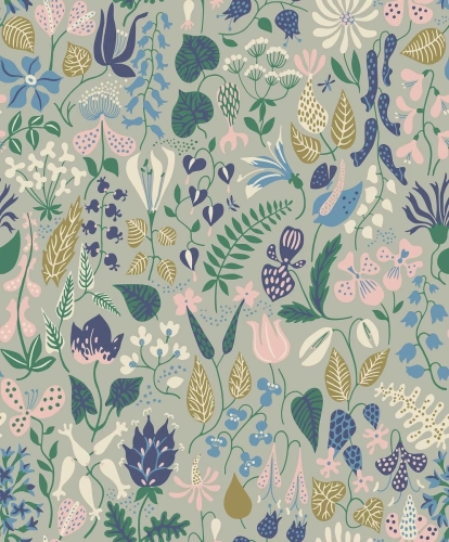 Tapeta dekoracyjna Borastapeter Scandinavian Designers Stig Lindberg Herbarium 1370