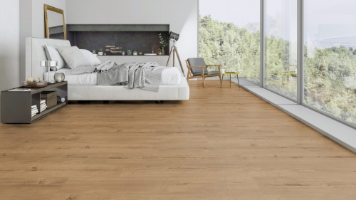 Podłoga drewniana ter Hürne Avatara Design Floor - Pro Dąb Askella Szeroka deska wizualizacja sypialnia