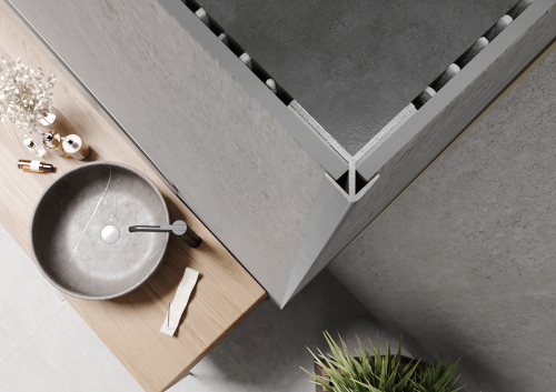 Profil ścienny narożny zewnętrzny MODEE Wall Out A1 srebrny aluminium 280 cm