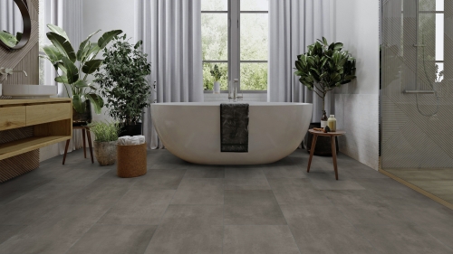 Podłoga winylowa  ter Hürne Avatara Design Floor - Perform Kamień Alasco Kamień wizualizacja łazienki