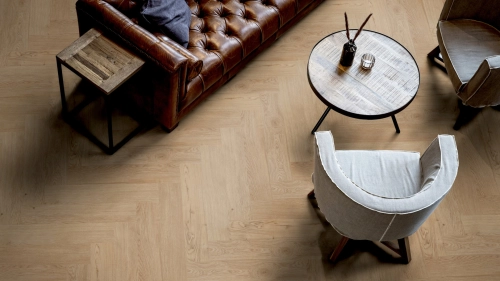 Podłoga winylowa  ter Hürne Herringbone Edition Dąb Dublin Jodła wizualizacja