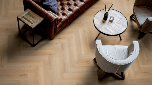 Podłoga winylowa  ter Hürne Herringbone Edition Dąb Rotterdam Jodła wizualizacja