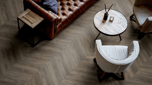 Podłoga winylowa  ter Hürne Chevron Edition Dąb Canberra Chevron wizualizacja