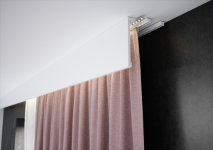 Listwa karniszowa Creativa LIGHTBLOCKER – osłona karnisza z kanałem LED LK-04 300 cm