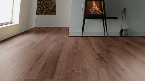 Podłoga winylowa  ter Hürne  Perform  Wood Edition Orzech Abu Dhabi Długa deska wizualizacja