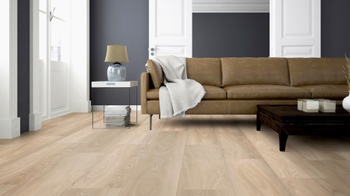 Podłoga winylowa  ter Hürne  Perform  Wood Edition Wiąz Paris Długa deska wizualizacja salonu