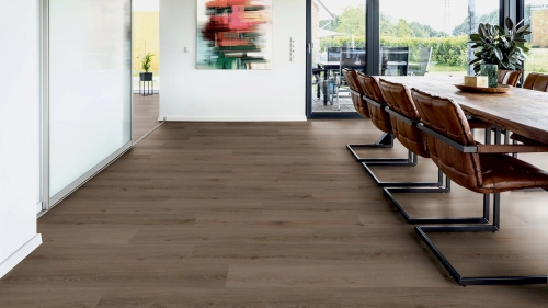 Podłoga winylowa  ter Hürne  Pro Wood Edition Dąb Riga Długa deska wizualizacja jadalnia