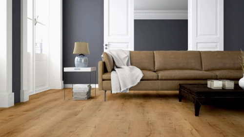 Podłoga winylowa  ter Hürne  Pro Wood Edition Dąb Dąb Doha Długa deska wizualizacja salonu
