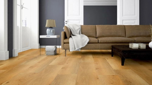 Podłoga winylowa  ter Hürne  Comfort Seal Wood Edition Dąb Catania Długa deska wizualizacja salonu