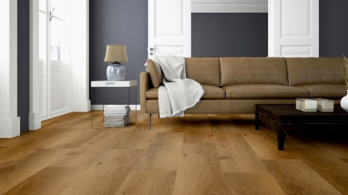 Podłoga winylowa  ter Hürne  Comfort Seal Wood Edition Dąb Toronto Długa deska wizualizacja salonu