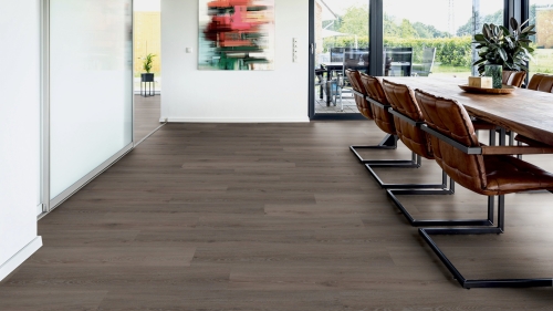 Podłoga winylowa  ter Hürne  Comfort Solid Wood Edition Dąb Triest Długa deska wizualizacja jadalnia
