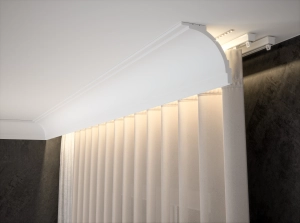 Listwa karniszowa Creativa LIGHTBLOCKER – osłona karnisza z kanałem LED LK-06 244 cm 