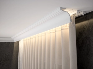 Listwa karniszowa Creativa LIGHTBLOCKER – osłona karnisza z kanałem LED LK-05 300 cm