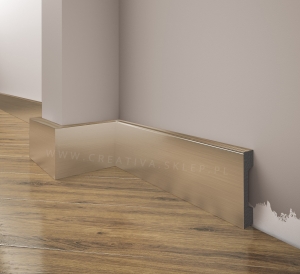 Listwa przypodłogowa, cokół  7cm Creativa LPC-23i kolor inox 244cm