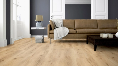 Podłoga winylowa  ter Hürne  Comfort Solid Wood Edition Dąb Miami Długa deska wizualizacja salonu