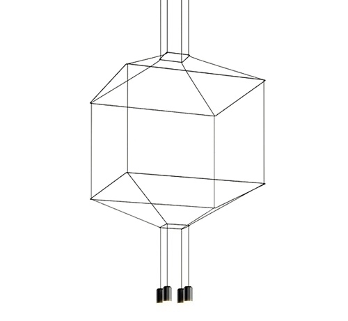 MOOSEE lampa wisząca FLUSSO 4 czarna