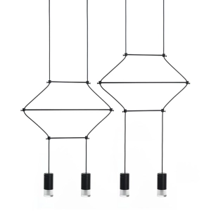 MOOSEE lampa wisząca FLUSSO LINE 4 czarna
