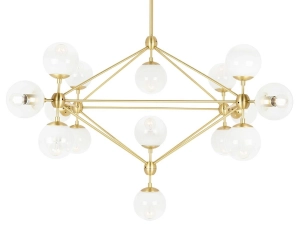 MOOSEE lampa wisząca PLANETARIO 15 GOLD złota - klosze szronione