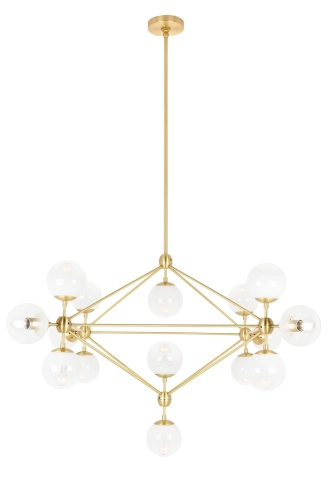 MOOSEE lampa wisząca PLANETARIO 15 GOLD złota - klosze szronione