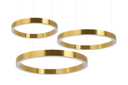 MOOSEE lampa wisząca RING 40 + 60 + 80 złota na jednej podsufitce