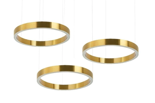 MOOSEE lampa wisząca RING 40 + 40 + 40 złota na jednej podsufitce