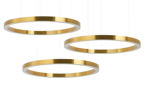 MOOSEE lampa wisząca RING 100 + 100 + 100 złota na jednej podsufitce