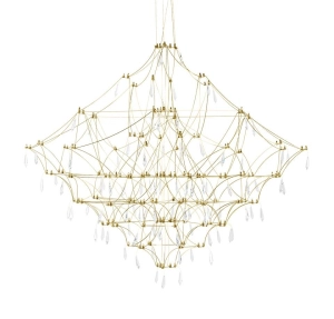 MOOSEE lampa wisząca CONSTELATION 120 GOLD - LED, stal szczotkowana