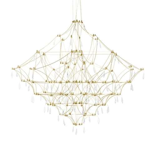 MOOSEE lampa wisząca CONSTELATION 120 GOLD - LED, stal szczotkowana
