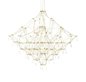 MOOSEE lampa wisząca CONSTELATION 100 GOLD - LED, stal szczotkowana
