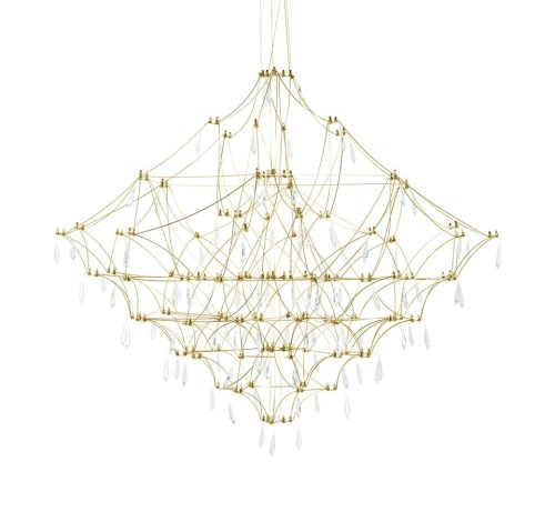 MOOSEE lampa wisząca CONSTELATION 100 GOLD - LED, stal szczotkowana
