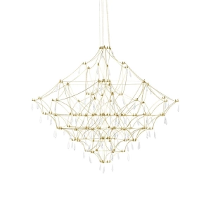 MOOSEE lampa wisząca CONSTELATION 77 GOLD - LED, stal szczotkowana
