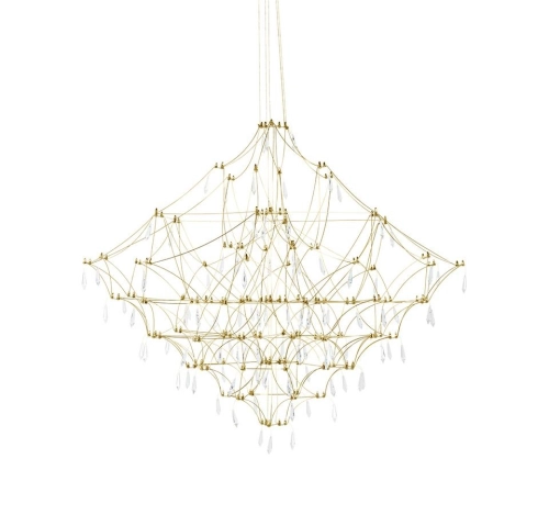 MOOSEE lampa wisząca CONSTELATION 77 GOLD - LED, stal szczotkowana