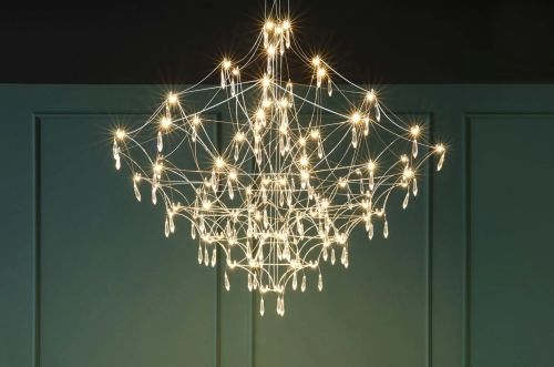 MOOSEE lampa wisząca CONSTELATION 77 GOLD - LED, stal szczotkowana