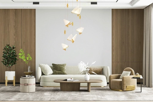 MOOSEE lampa wisząca BUTTERFLY DISC 5 złota