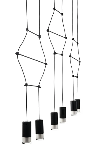 MOOSEE lampa wisząca FLUSSO LINE 6 czarna