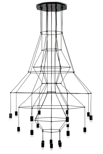 MOOSEE lampa wisząca FLUSSO 20 czarna