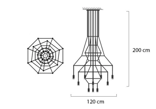 MOOSEE lampa wisząca FLUSSO 20 czarna