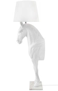 MOOSEE lampa podłogowa KOŃ HORSE STAND M biała - włókno szklane
